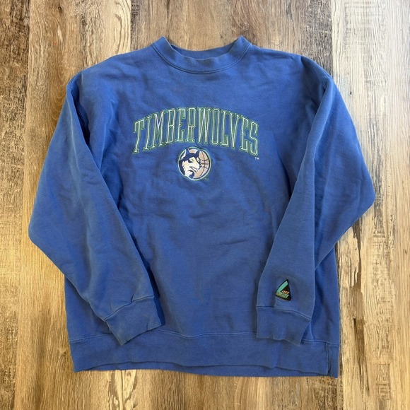 LOGO 7 Other - Vintage 90s Minnesota Timberwolves blue crewneck USA Men's Large NBA Swearshirt